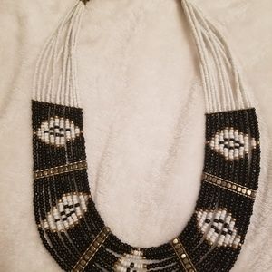 Beaded statement necklace
